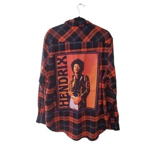 NWT Trees & Trails Upcycled Jimmie Hendricks Graphic Plaid Flannel